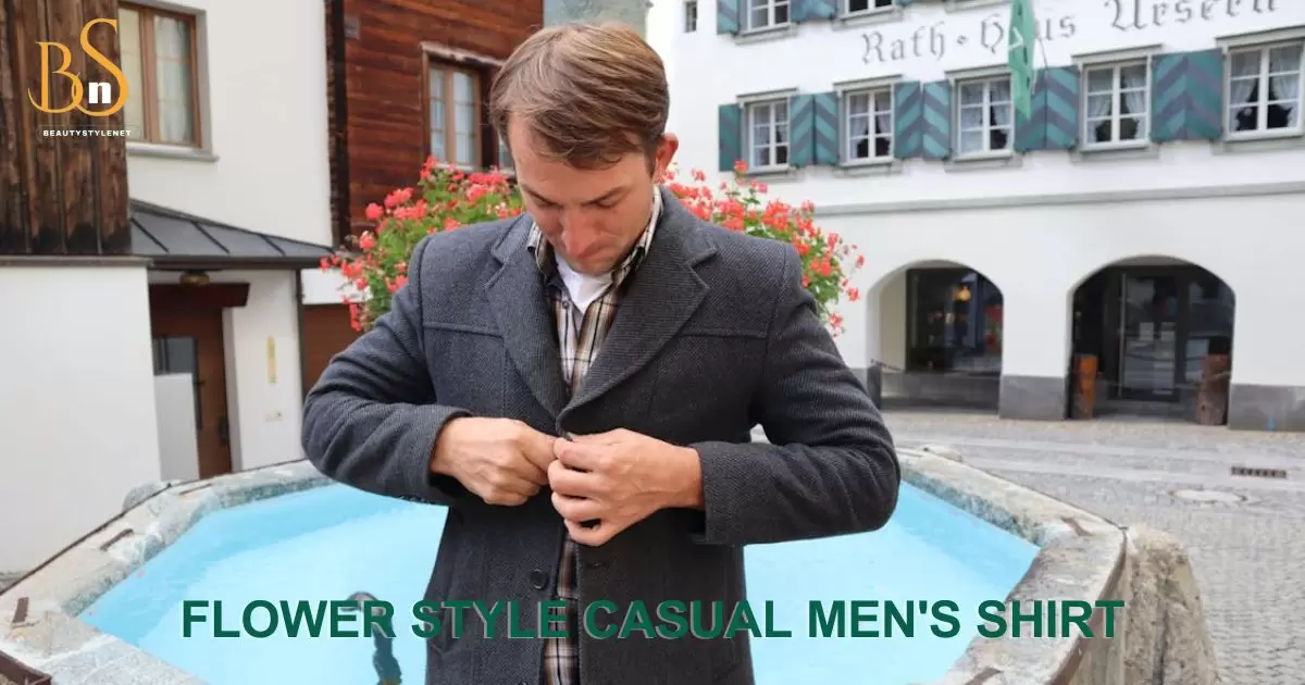 Flower Style Casual Men's Shirt